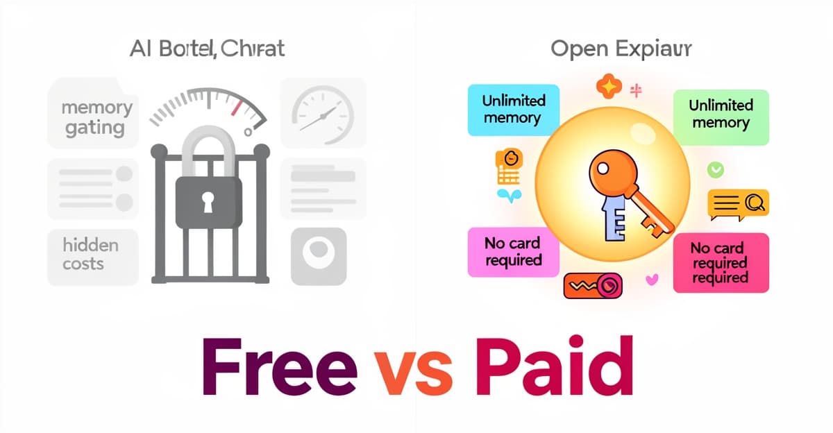 Hi AI chat with AI character free: what's actually free vs paid